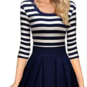 Miusol navy and white striped dress.